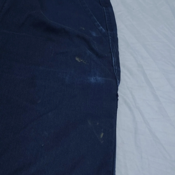 DICKIES Double Knee Carpenter Trousers Blue Relaxed Straight Mens W34 L30 - Picture 6 of 8